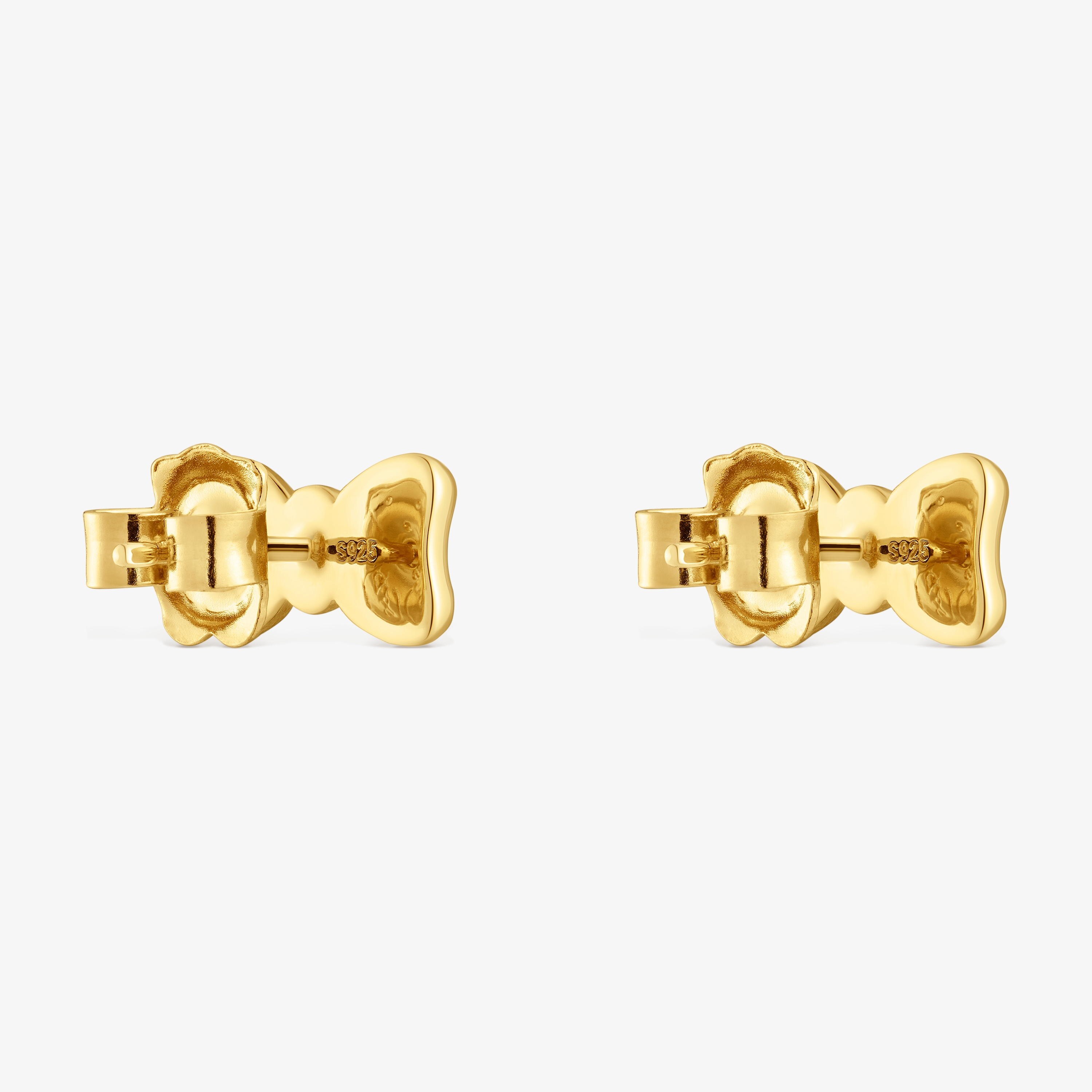 Bow earrings with 18K gold vermeil TOUS Ribbon
