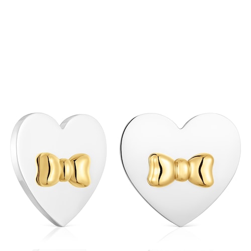 Twotone bowmotif heart Earrings TOUS Ribbon