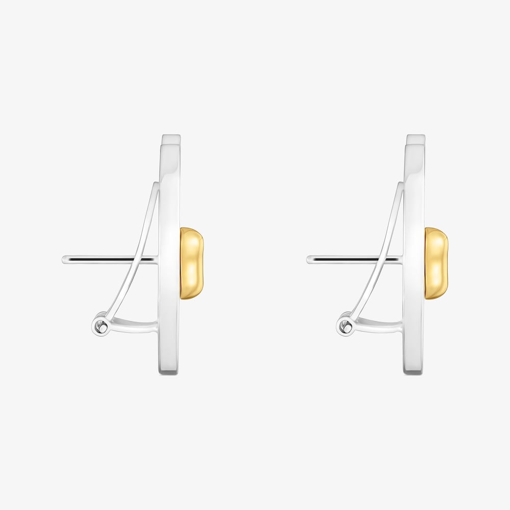 Dwukolorowe Kolczyki w kształcie serca z motywem kokardy TOUS Ribbon