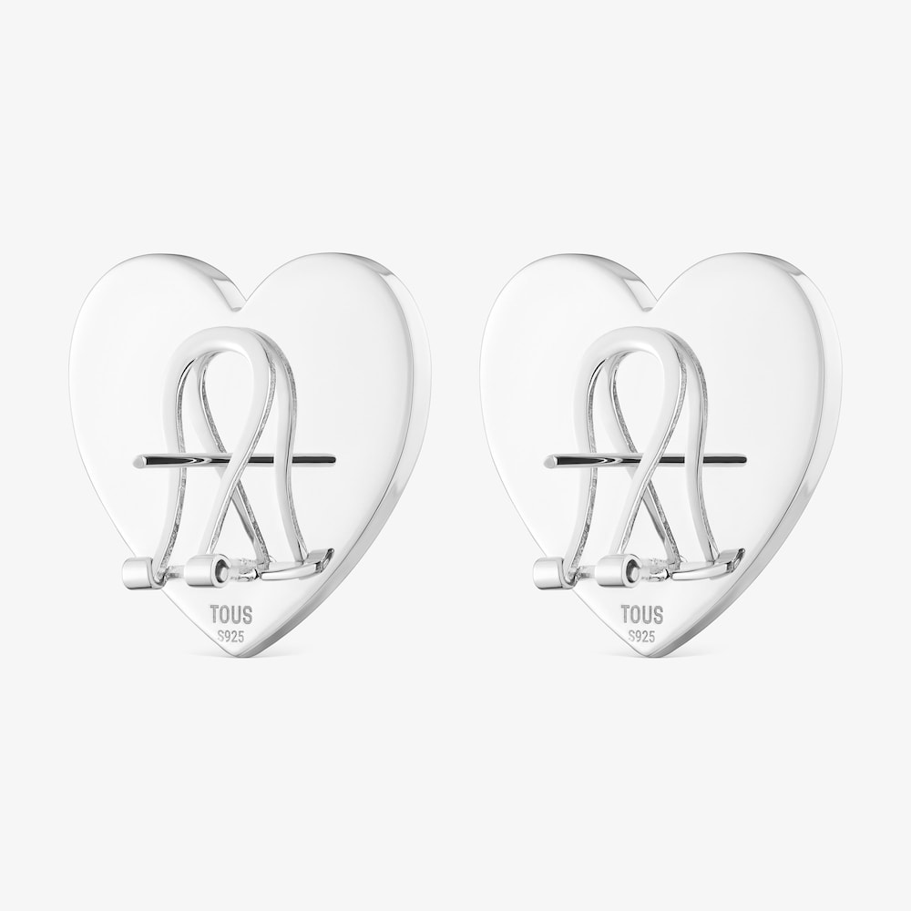 Dwukolorowe Kolczyki w kształcie serca z motywem kokardy TOUS Ribbon