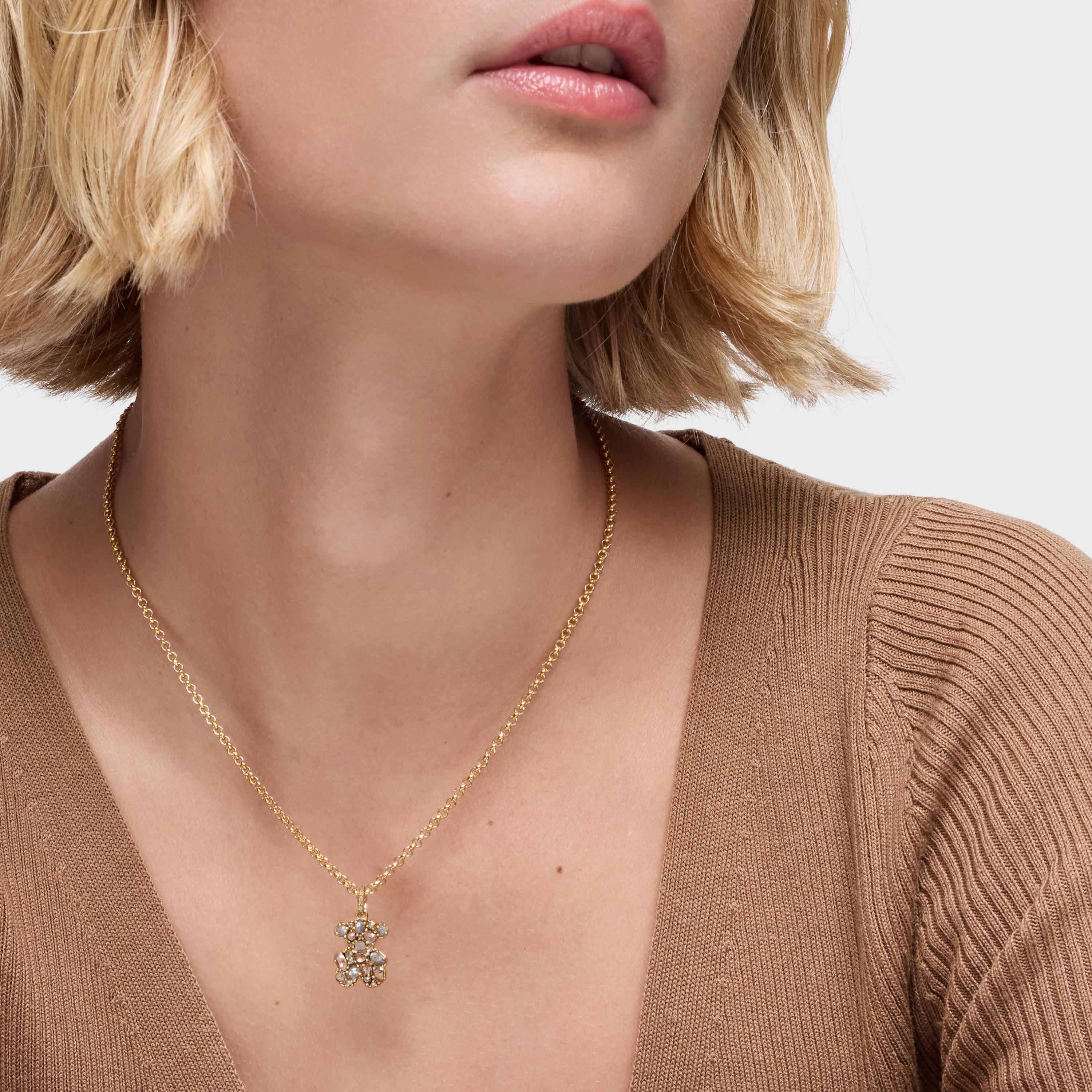 Bear Pendant with 18K gold vermeil and diamonds TOUS Sweet 40s