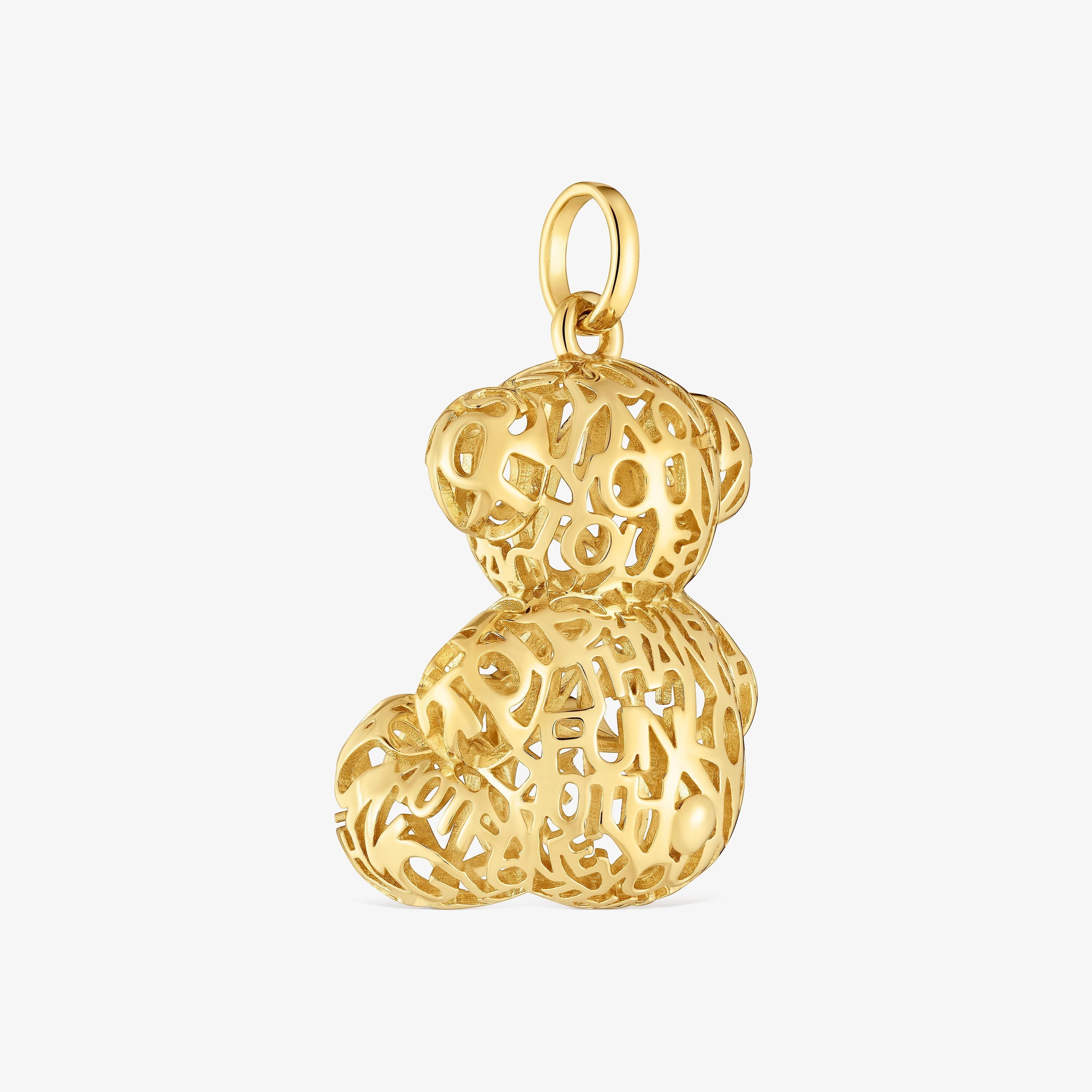 Openwork bear Pendant with 18K gold vermeil Bold Bear