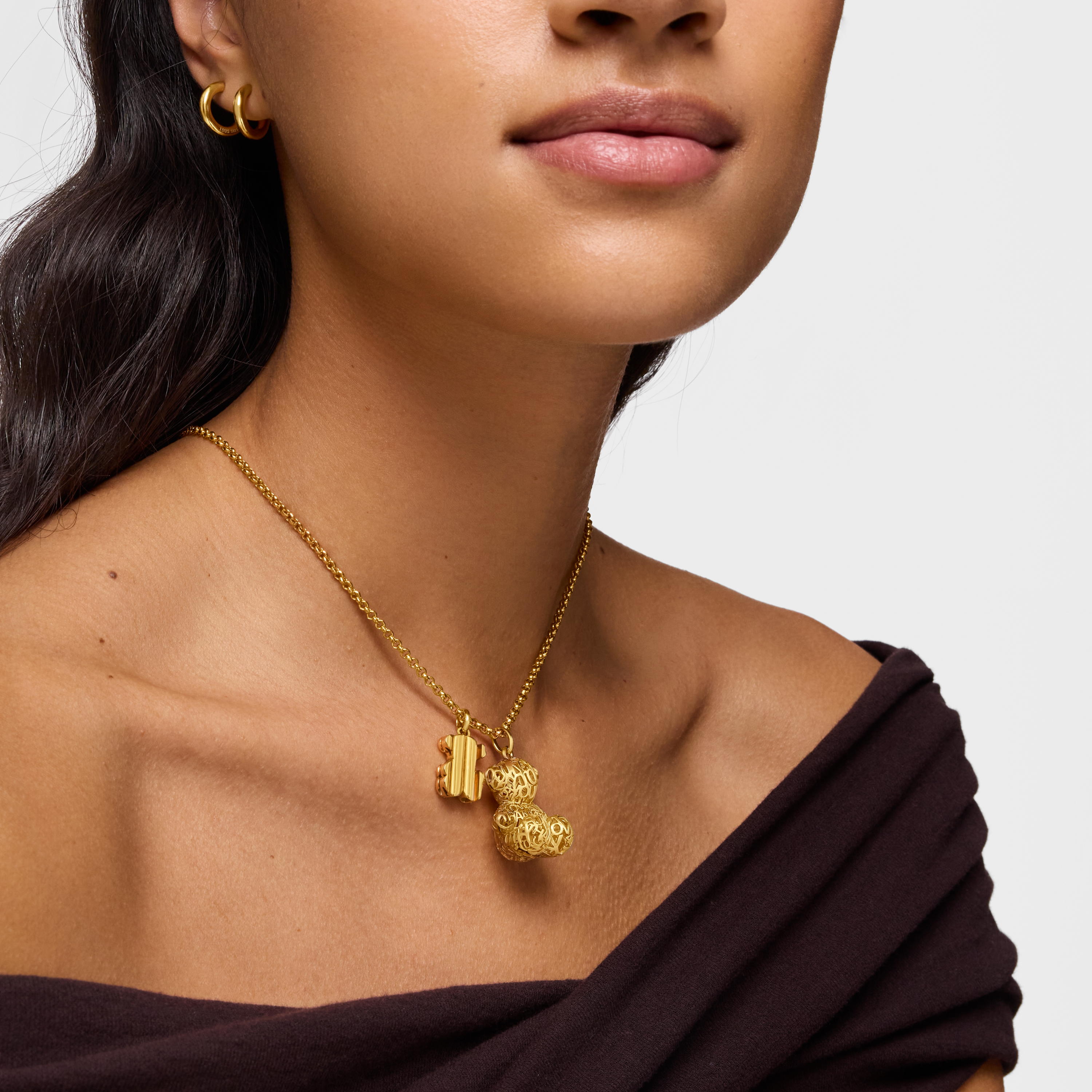 Openwork bear Pendant with 18K gold vermeil Bold Bear