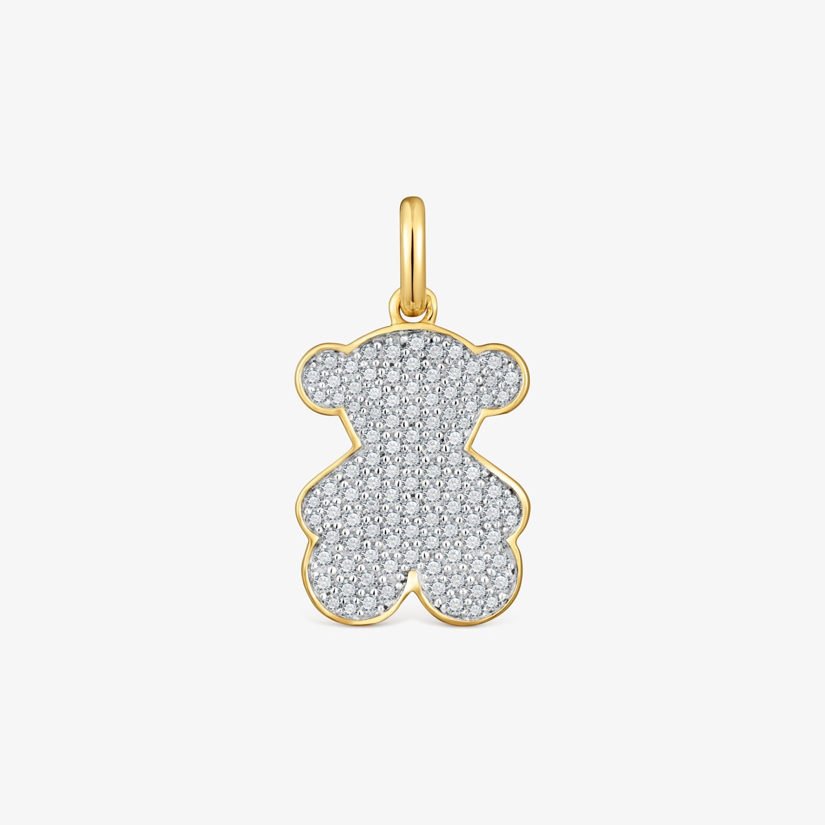 Tous - Colgante Oso Con Baño De Oro 18 Kt Sobre Plata Y Diamantes Sweet Dolls - Transparente