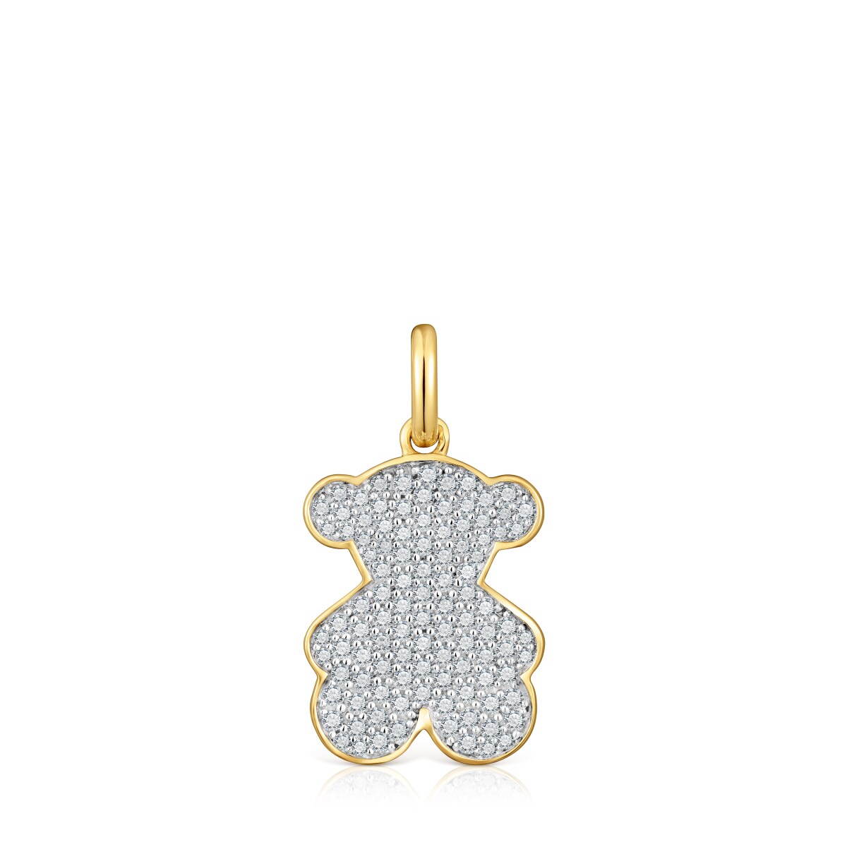 Tous - Colgante Oso Con Baño De Oro 18 Kt Sobre Plata Y Diamantes Sweet Dolls - Transparente