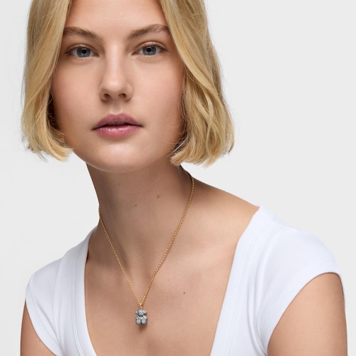 Colgante oso bicolor y diamantes Bold Bear