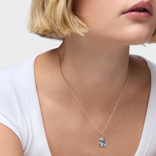 Colgante oso bicolor y diamantes Bold Bear