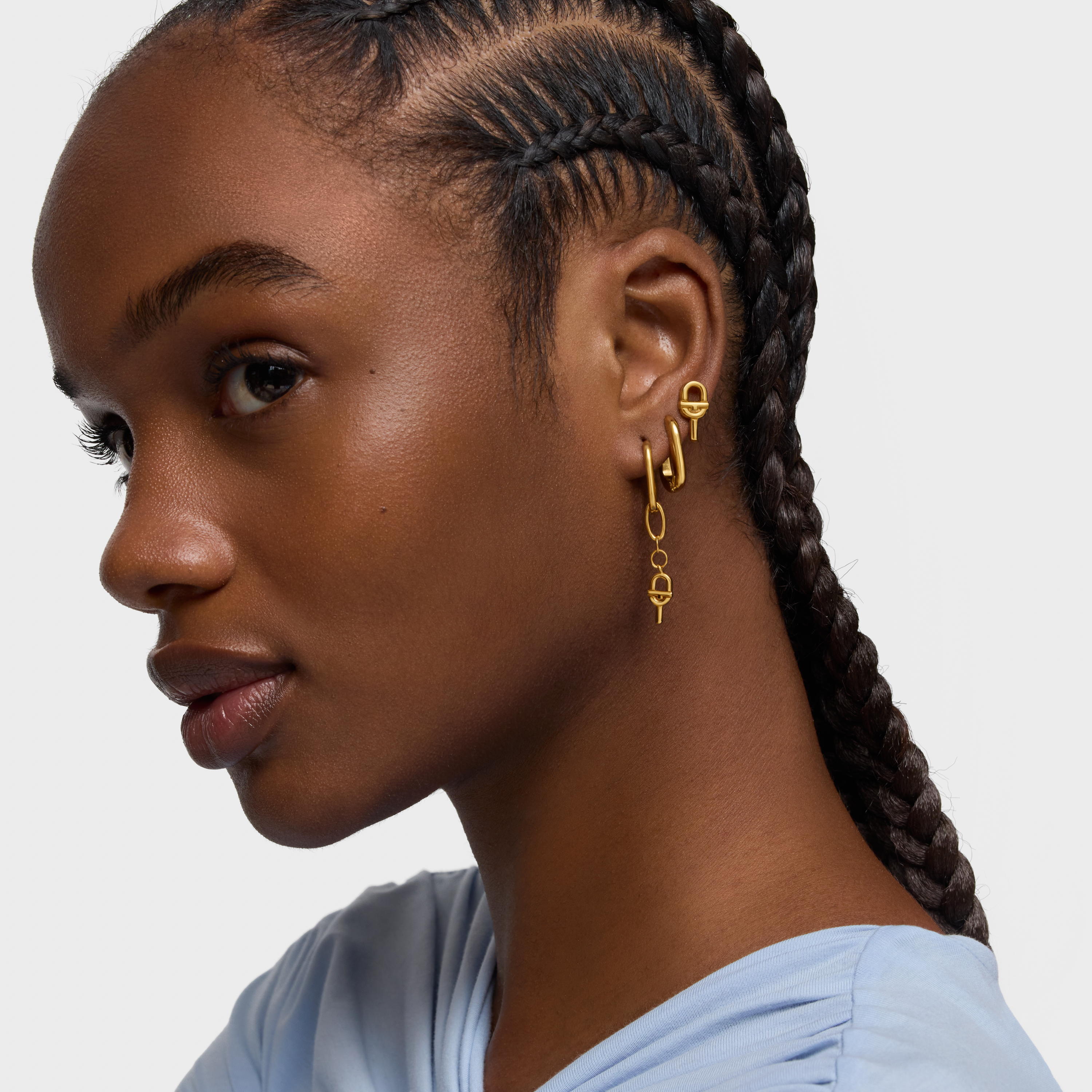 Long hoop earrings with 18K gold vermeil TOUS MANIFESTO