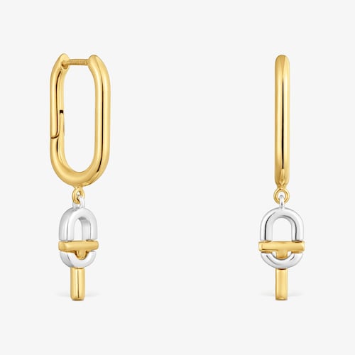 Short two-tone Hoop earrings TOUS MANIFESTO