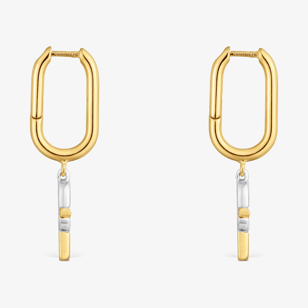 Short two-tone Hoop earrings TOUS MANIFESTO