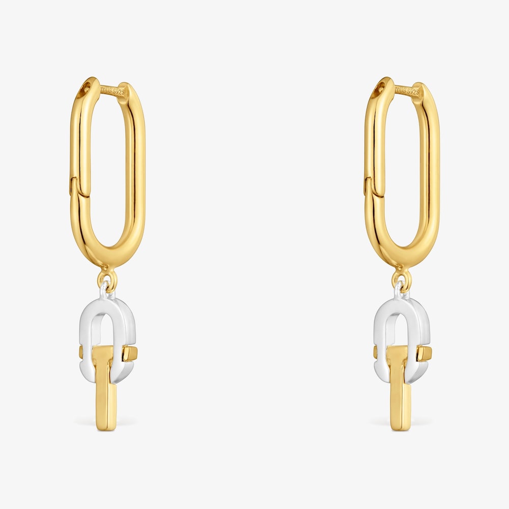 Short two-tone Hoop earrings TOUS MANIFESTO