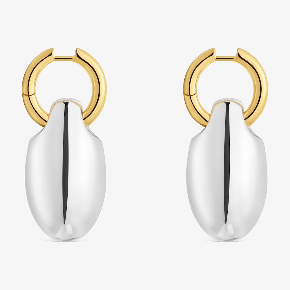 Pendientes aro largos bicolor Warm