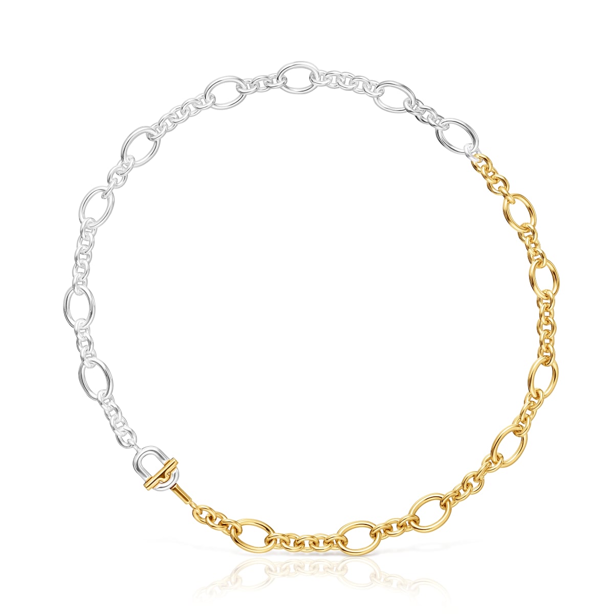 Tous - Collar Cadena Grande Bicolor Tous Manifesto - Plateado