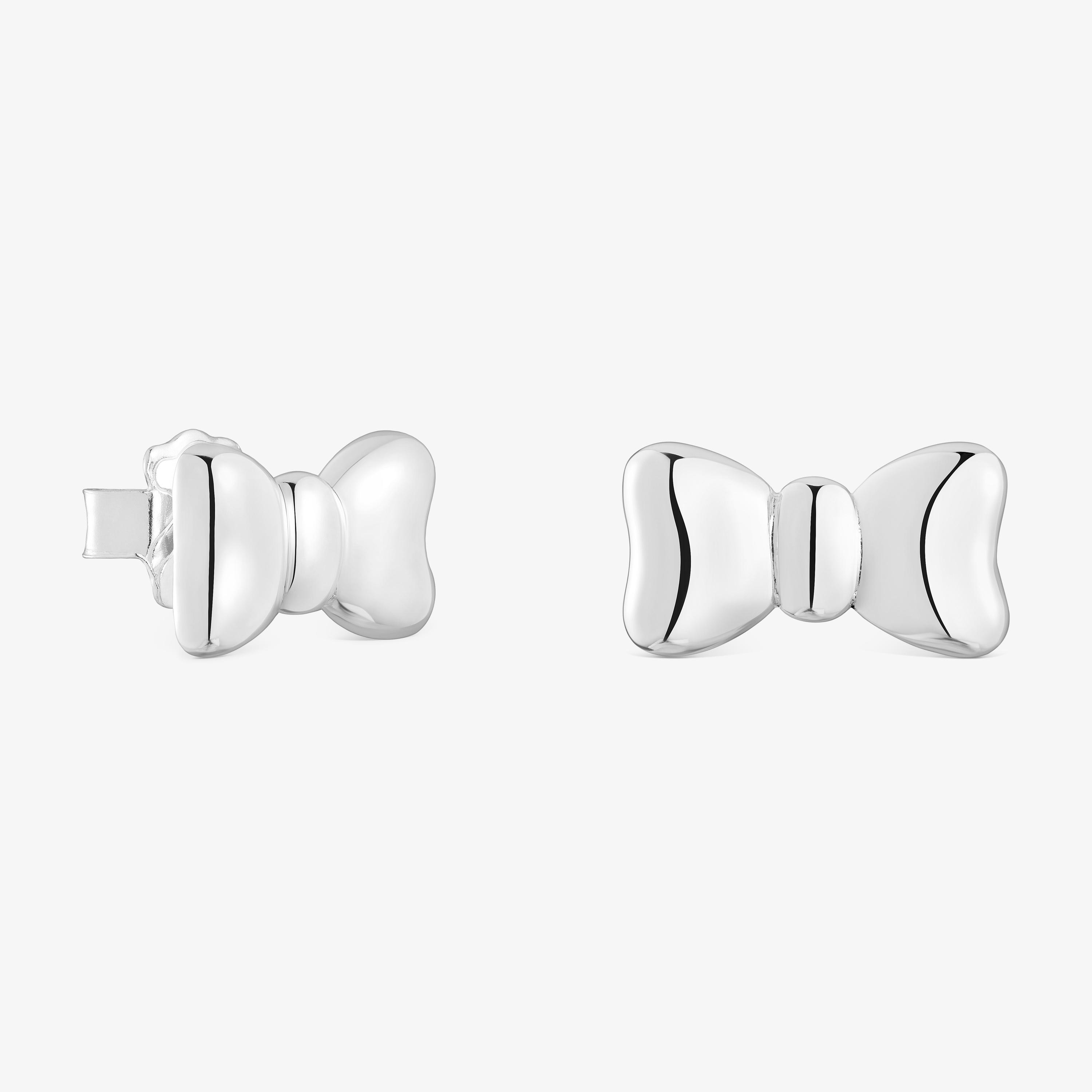 Silver bow Earrings TOUS Ribbon