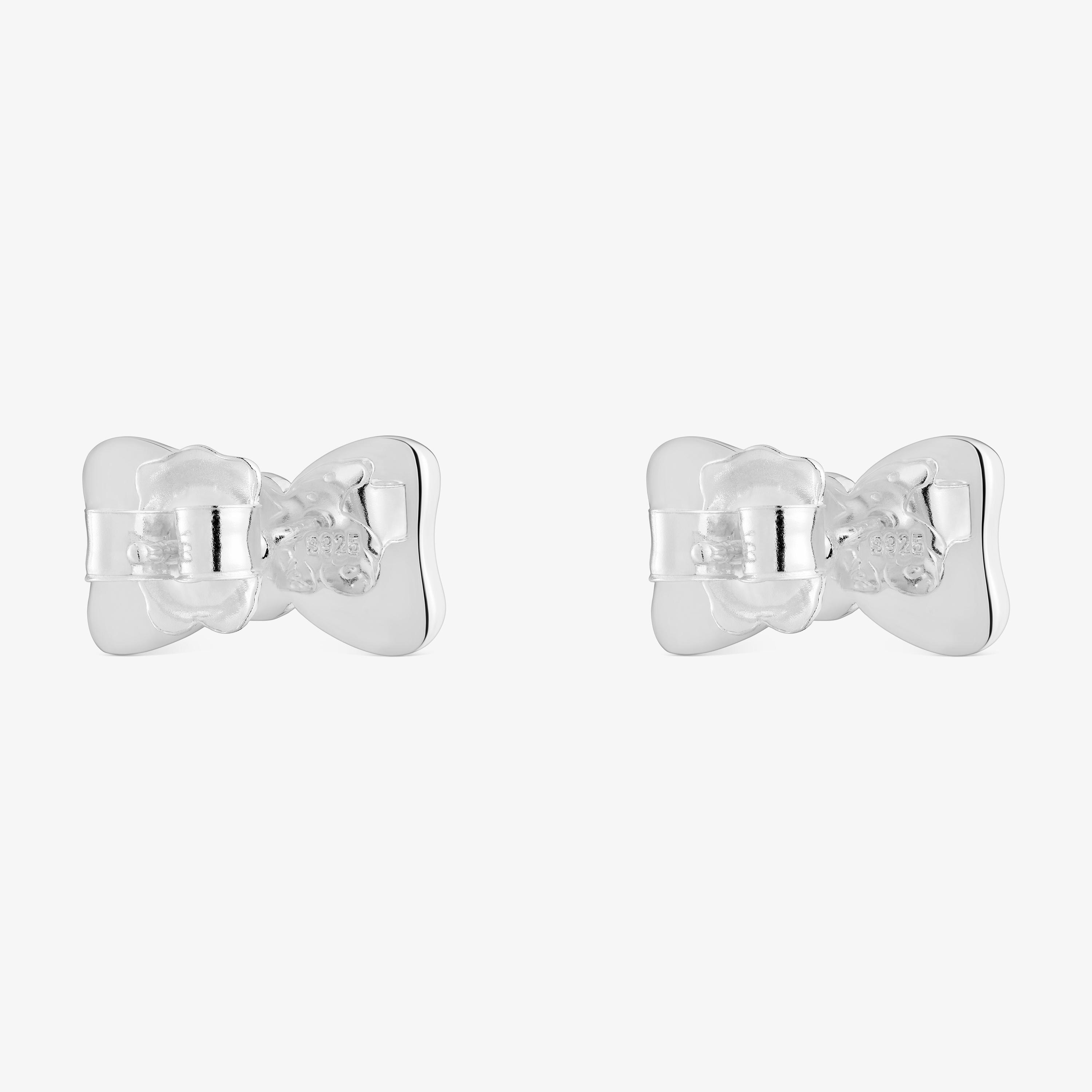 Silver bow Earrings TOUS Ribbon