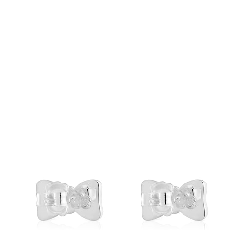 Silver bow Earrings TOUS Ribbon