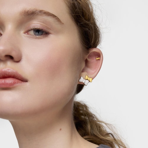 Silver bow Earrings TOUS Ribbon