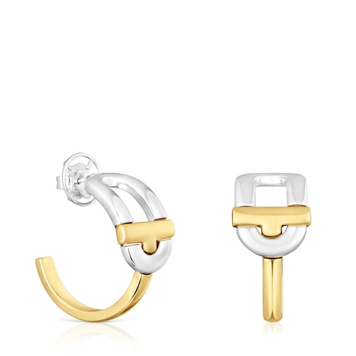 Pendientes de aro bicolor TOUS MANIFESTO
