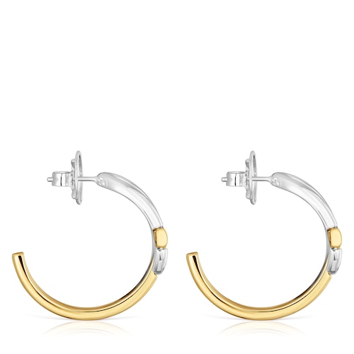 Pendientes de aro bicolor TOUS MANIFESTO