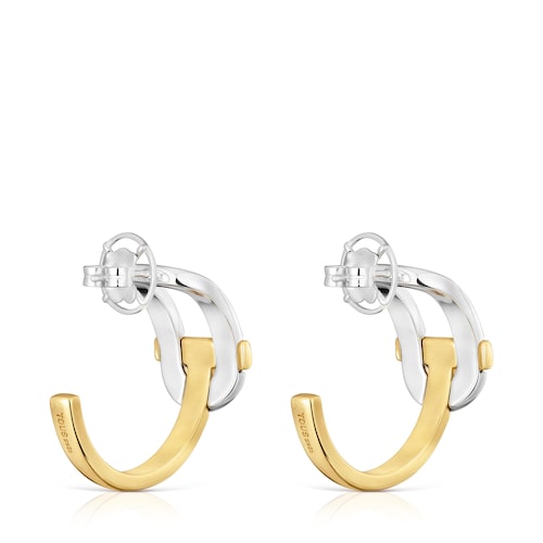 Pendientes de aro bicolor TOUS MANIFESTO