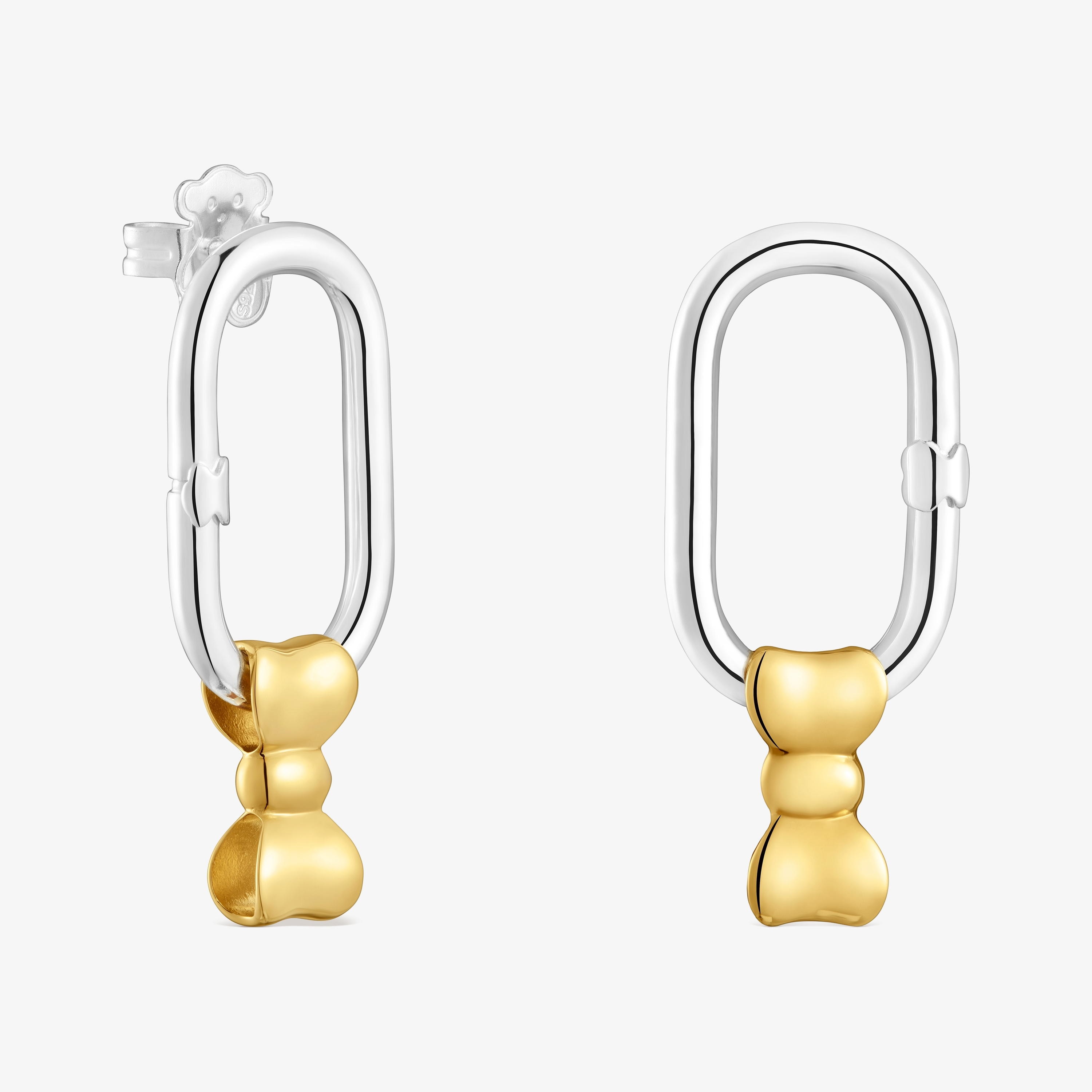 Two-tone bow-motif Hoop earrings TOUS Ribbon