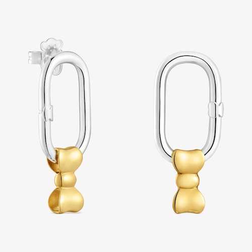 Two-tone bow-motif Hoop earrings TOUS Ribbon