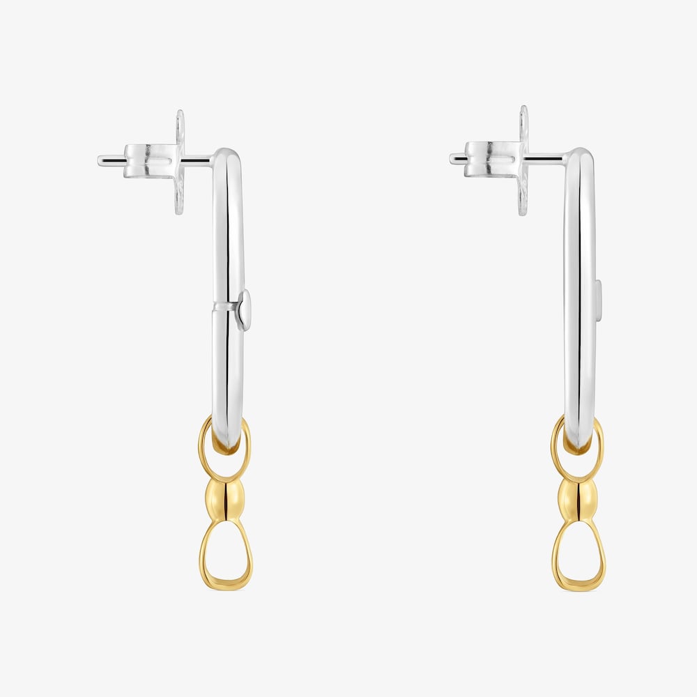 Pendientes aro motivo lazo bicolor TOUS Ribbon