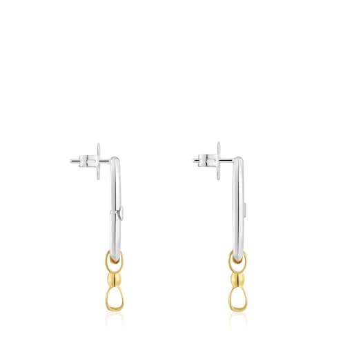 Pendientes aro motivo lazo bicolor TOUS Ribbon