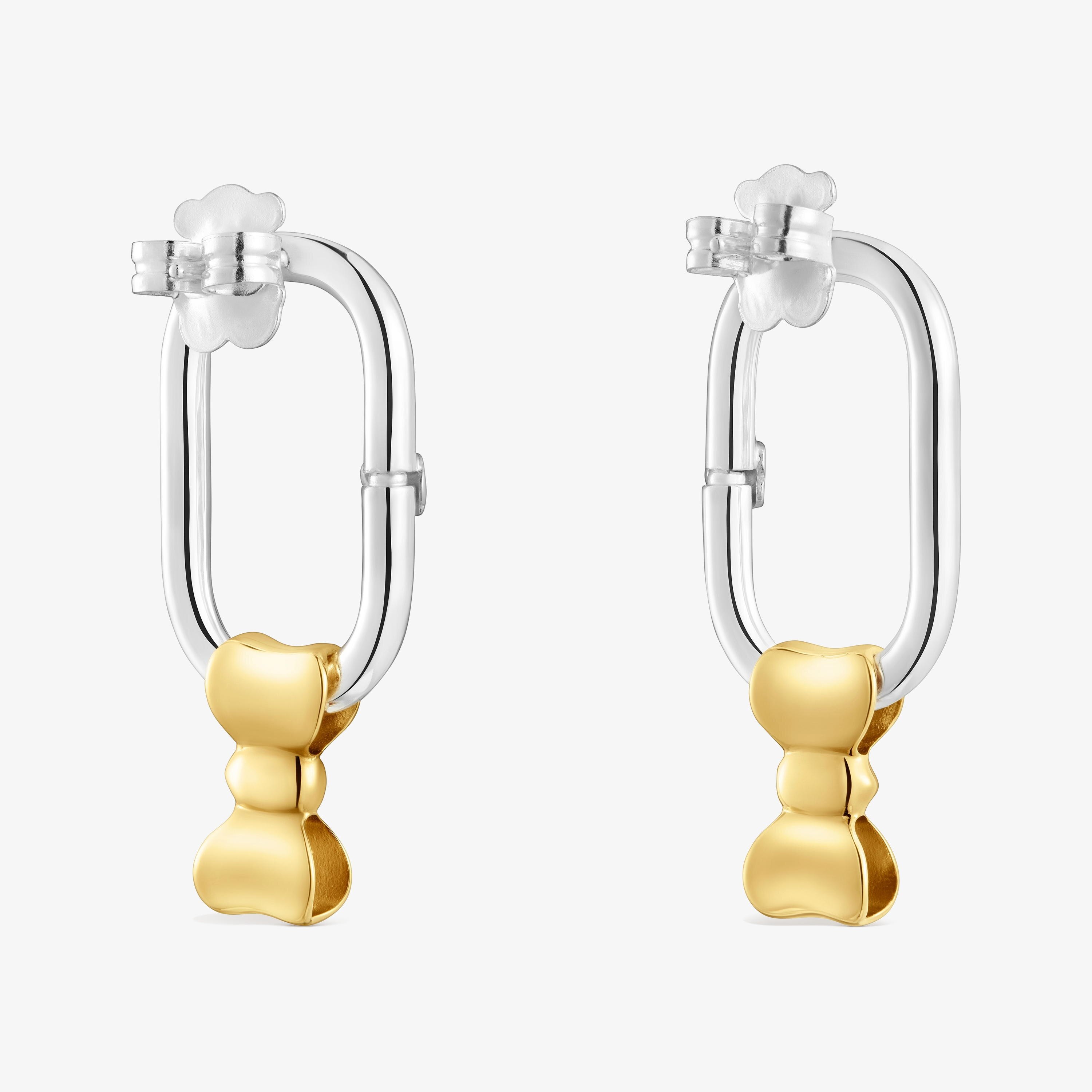 Two-tone bow-motif Hoop earrings TOUS Ribbon