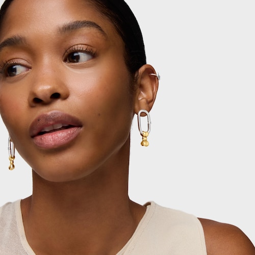 Pendientes aro motivo lazo bicolor TOUS Ribbon