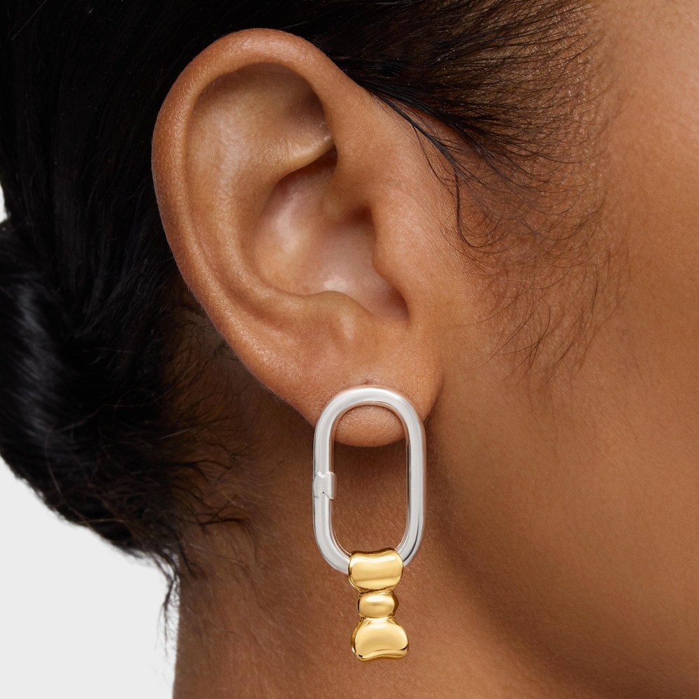 Pendientes aro motivo lazo bicolor TOUS Ribbon