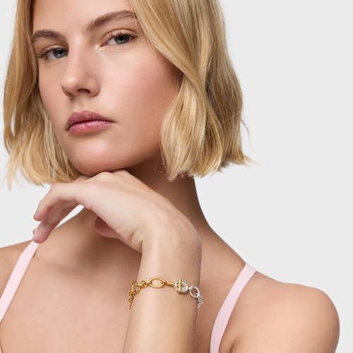 Pulsera bicolor cadena grande TOUS MANIFESTO