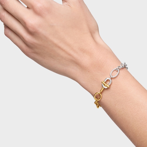 Pulsera bicolor cadena grande TOUS MANIFESTO
