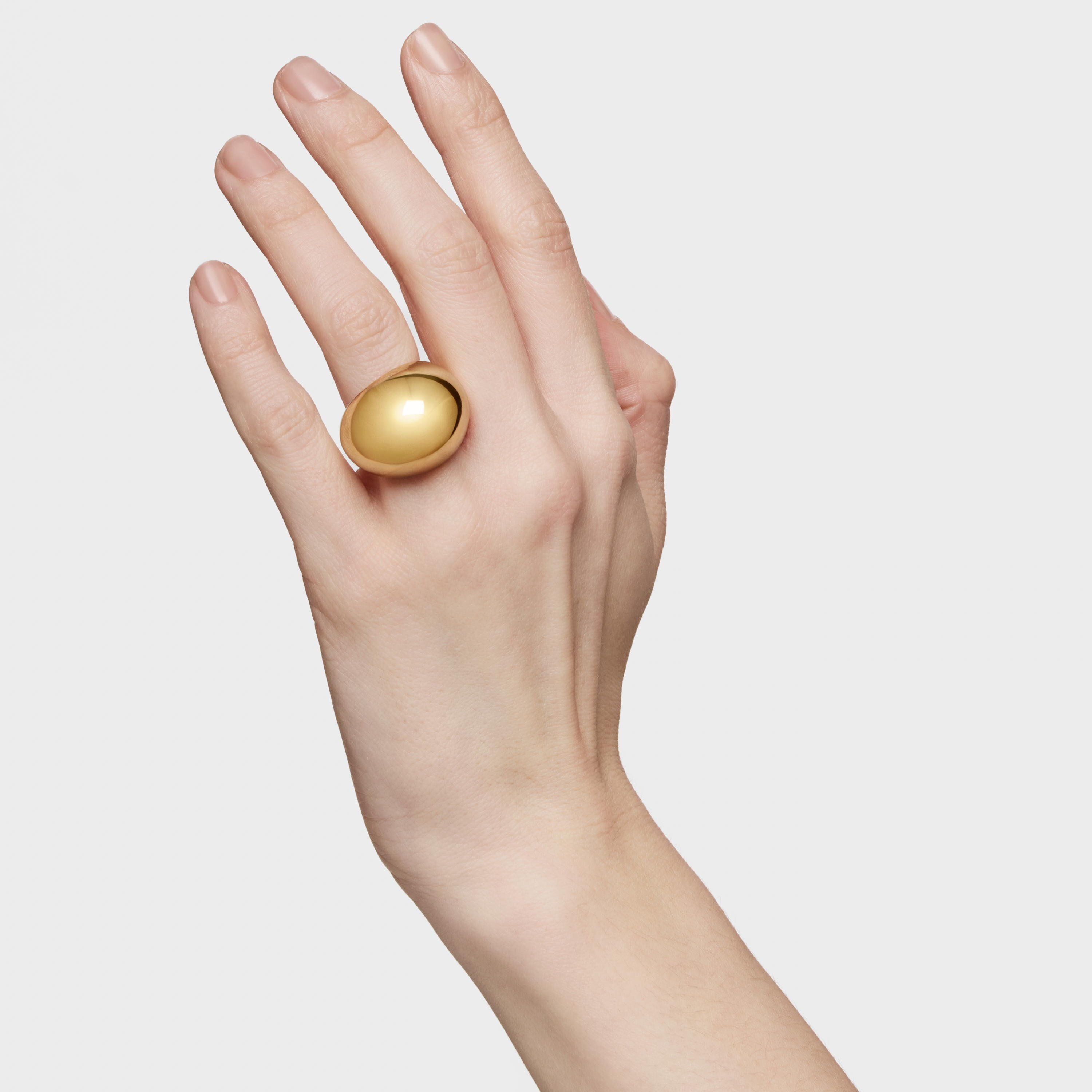 Wide Dome ring with 18K gold vermeil Warm