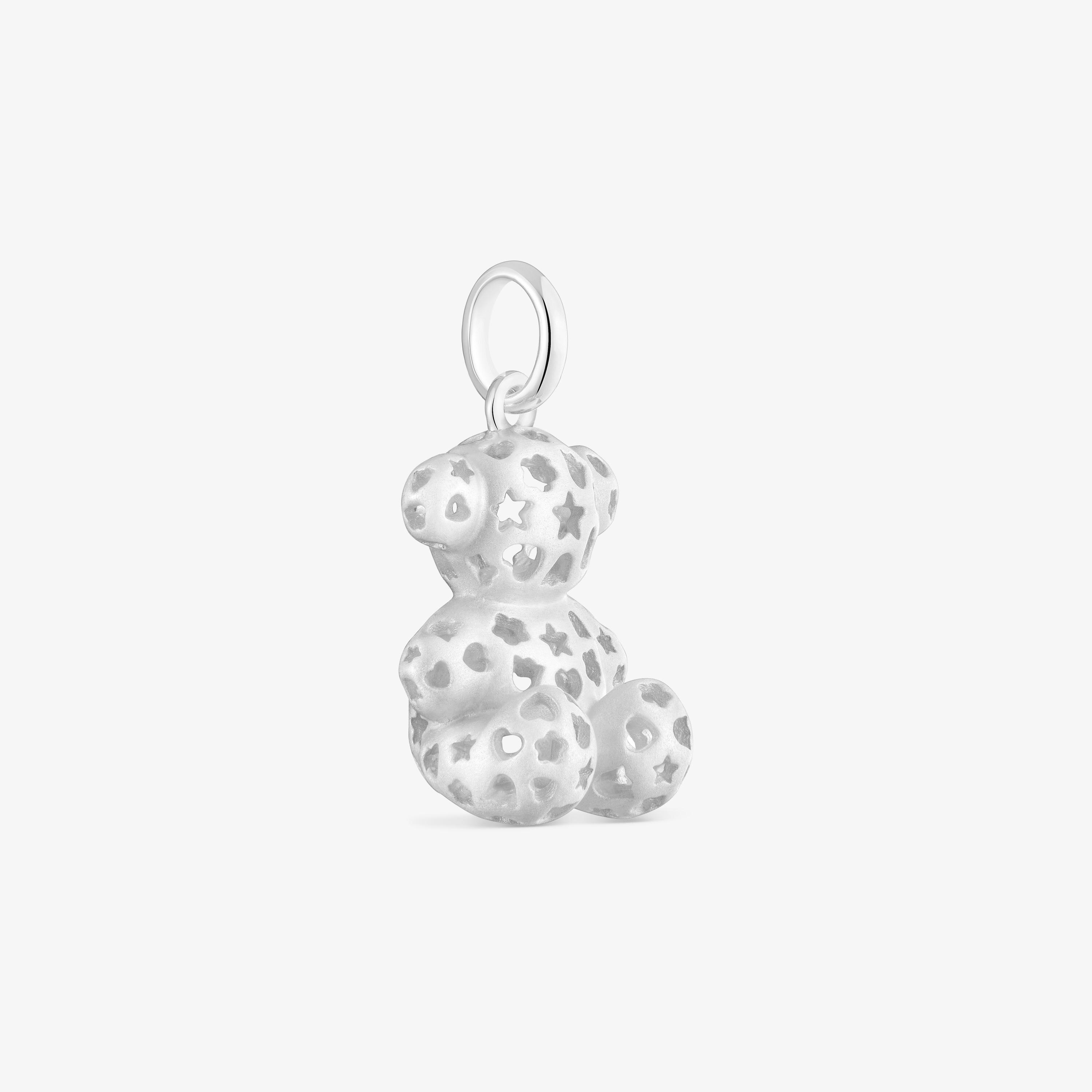 Silver bear Pendant with die-cut motif detailing Bold Bear