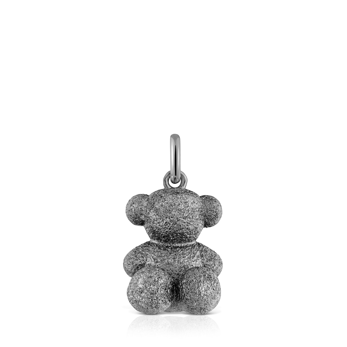 Medium diamond dark silver Bear pendant Bold Bear
