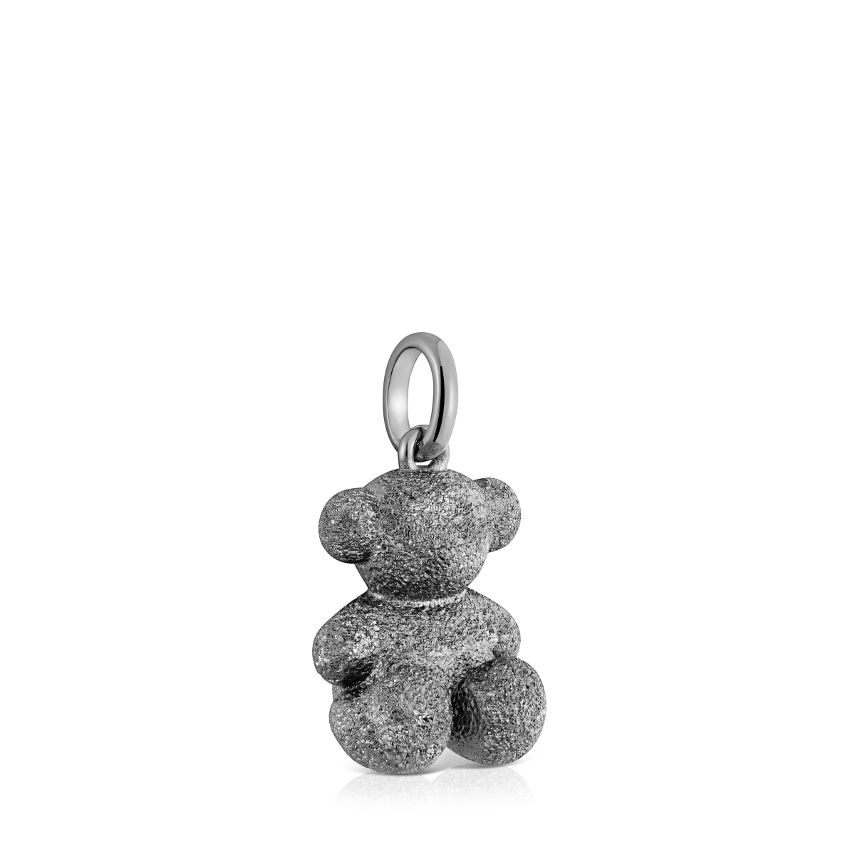 Medium diamond dark silver Bear pendant Bold Bear