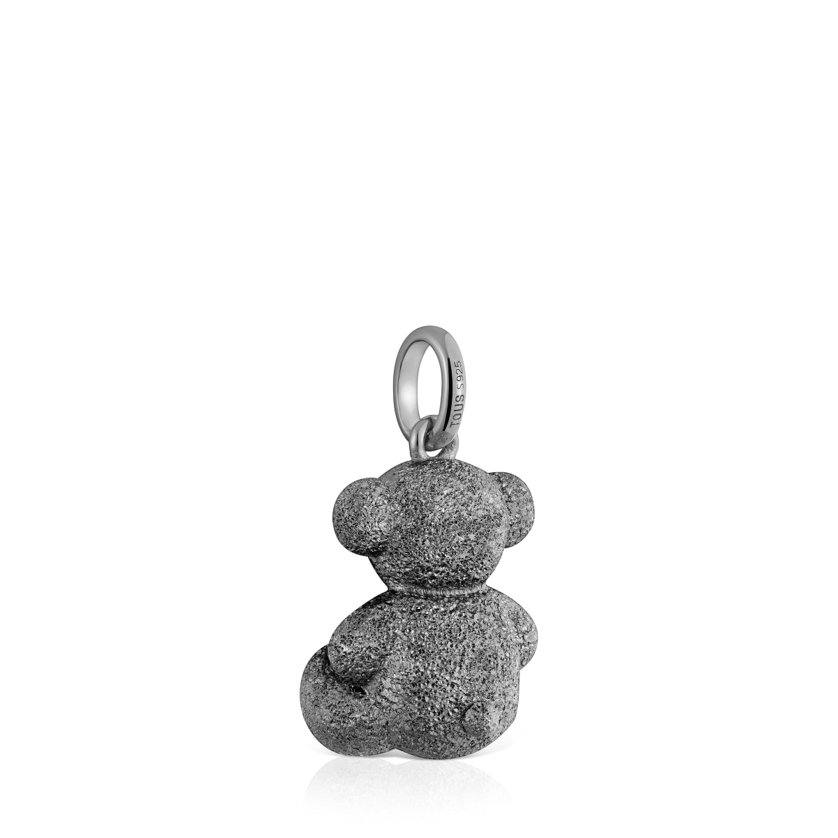 Medium diamond dark silver Bear pendant Bold Bear