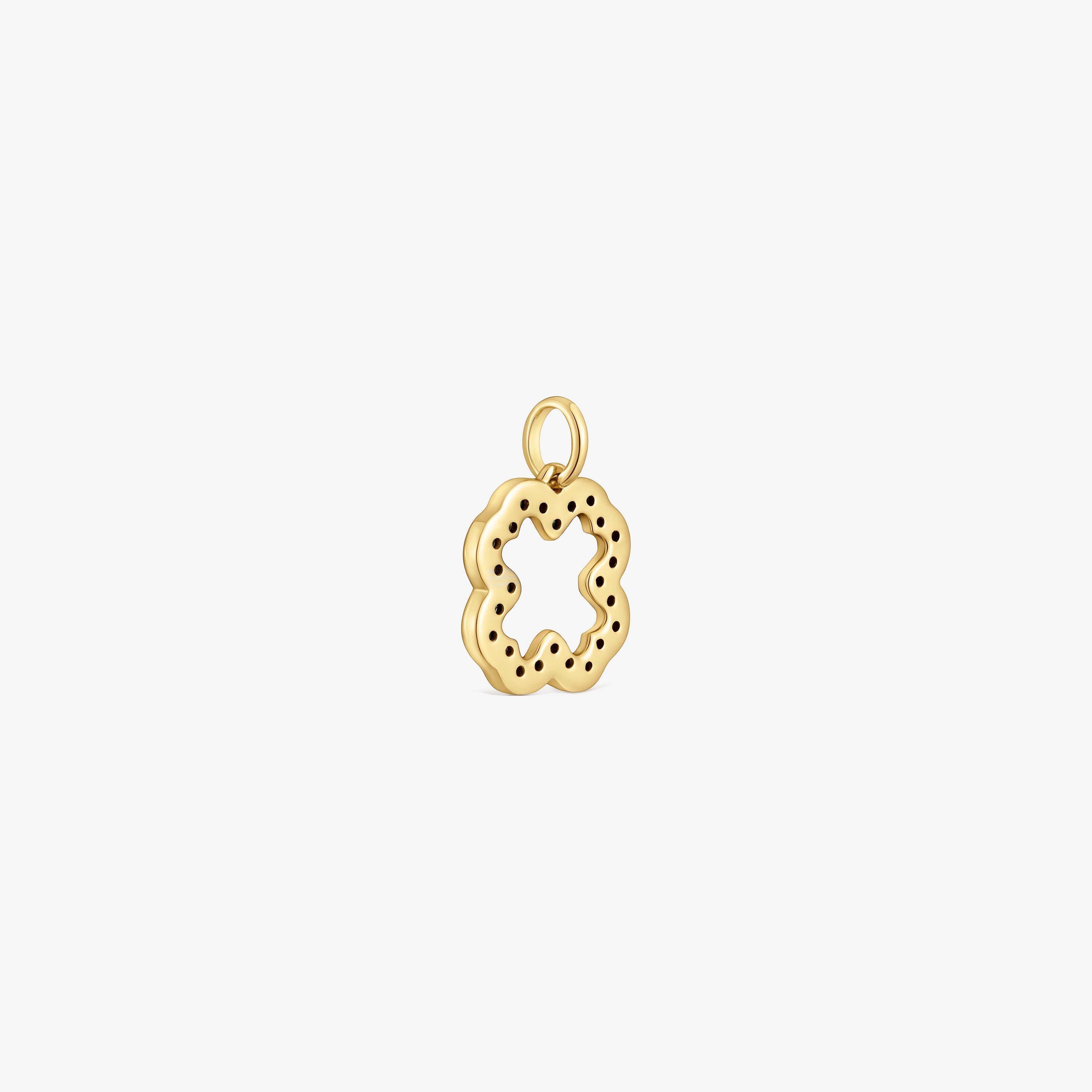 14K solid gold clover Pendant with chrome diopside Medallions | TOUS