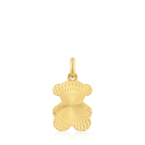 Colgante oso texturizado con baño de oro 18 kt sobre plata Sweet Dolls