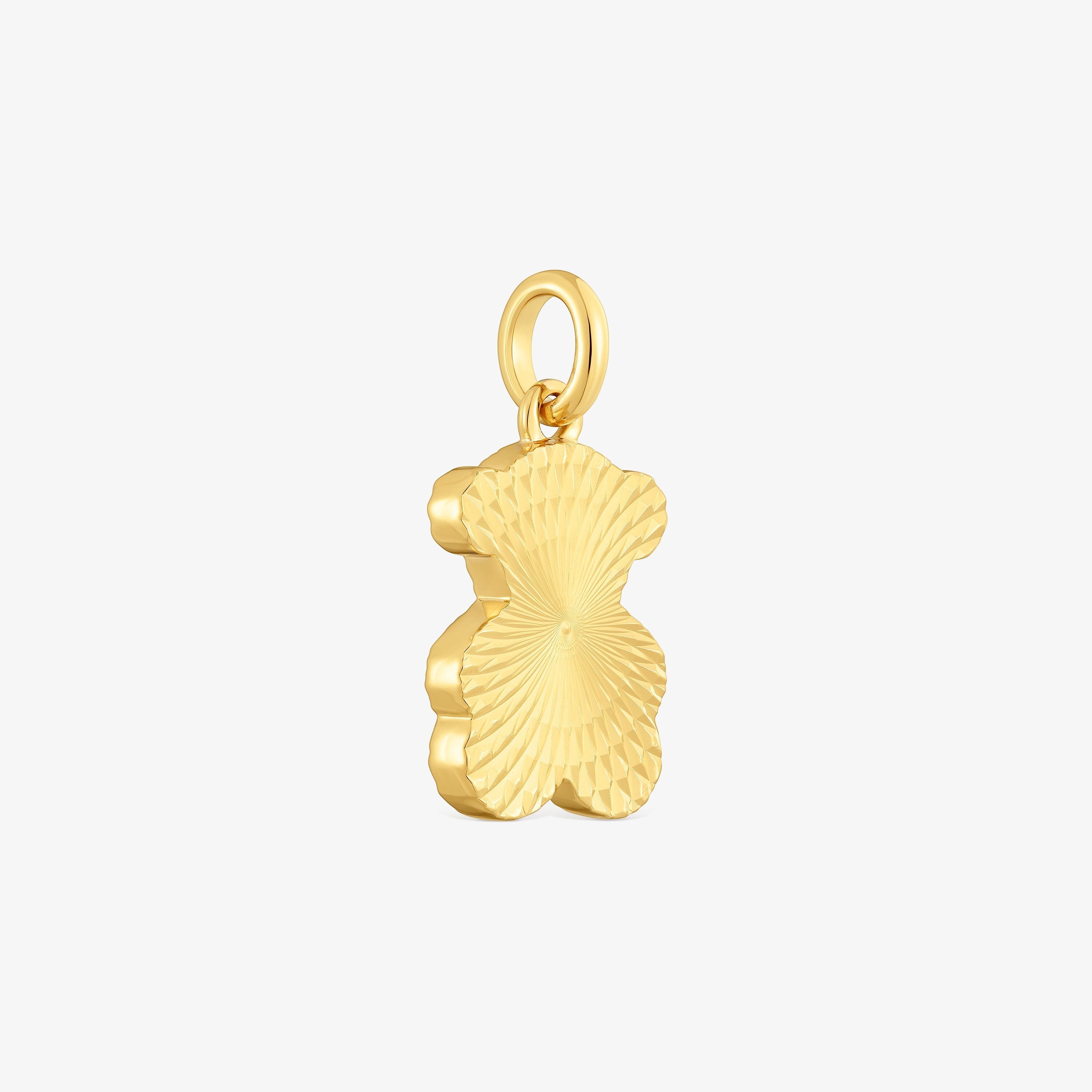 Textured bear Pendant with 18K gold vermeil Sweet Dolls