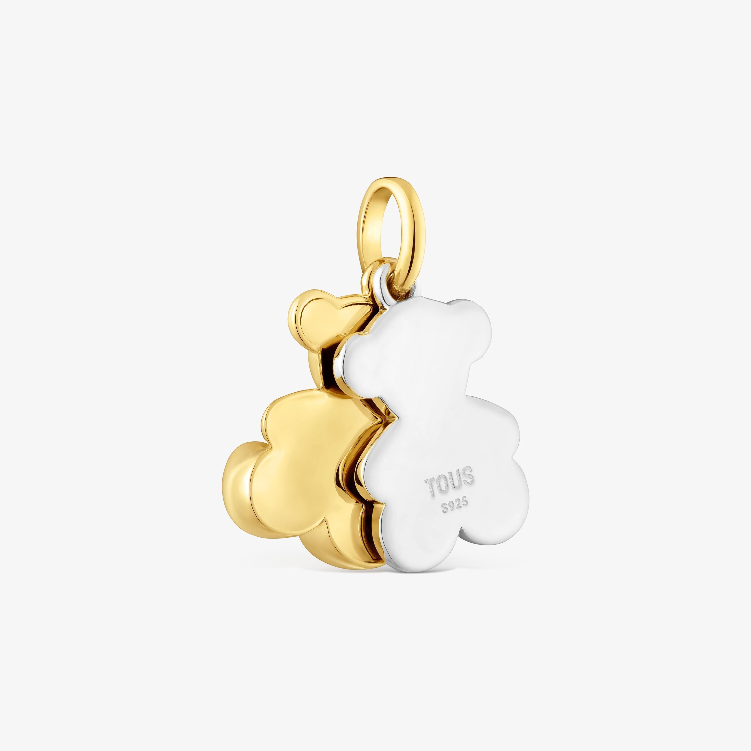 Two-tone double-bear Pendant Bold Bear