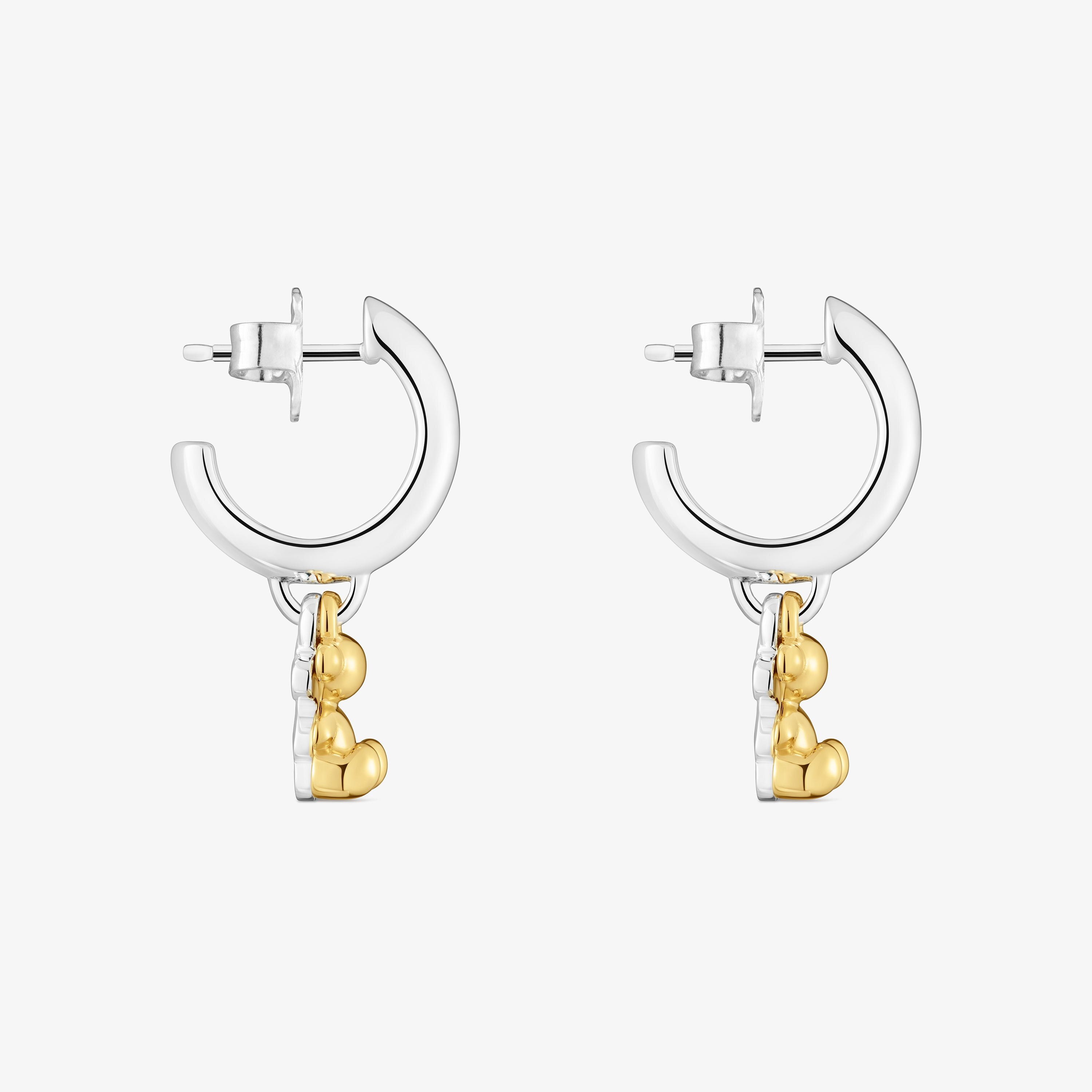 Two-tone double-bear Hoop earrings Bold Bear