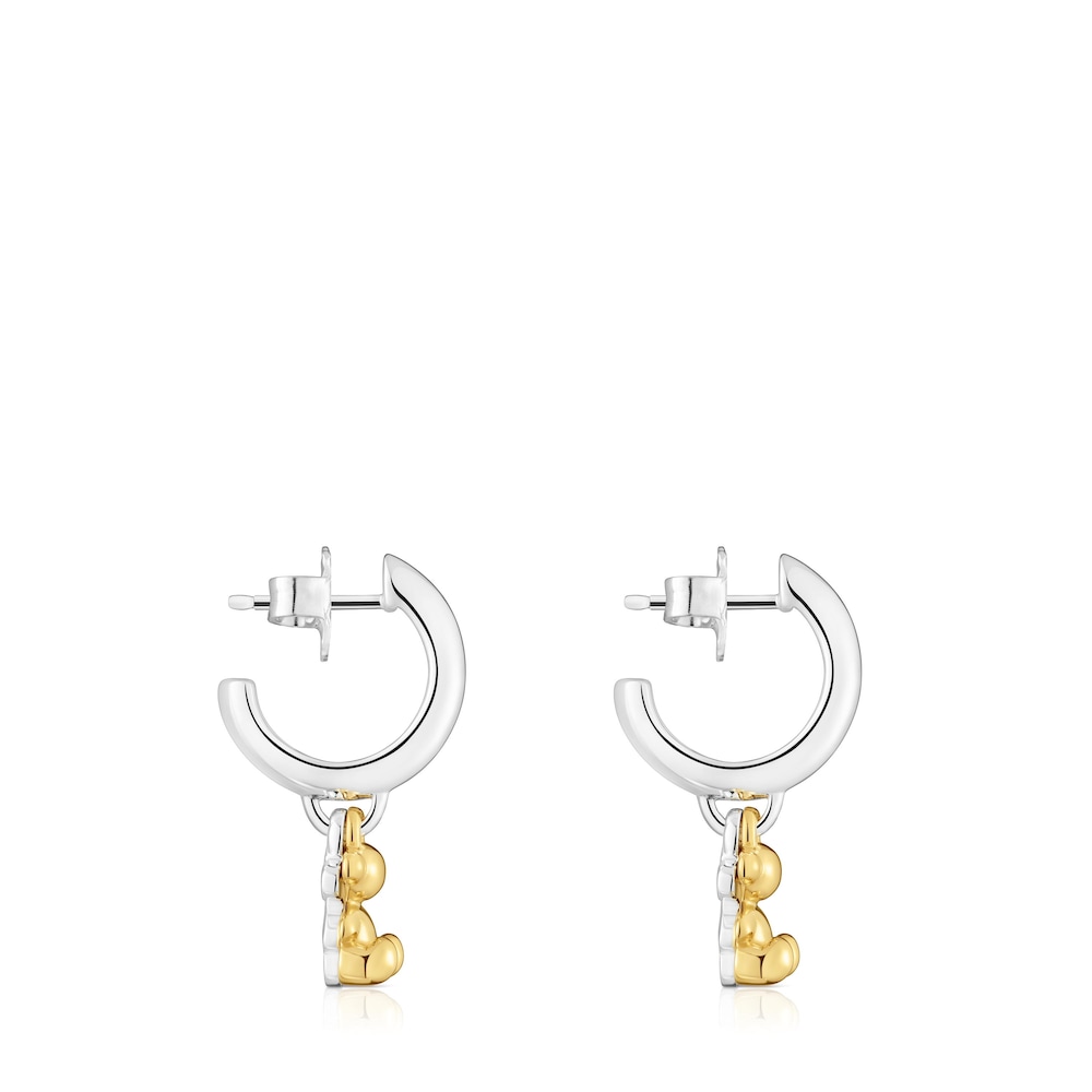 Two-tone double-bear Hoop earrings Bold Bear image number 1