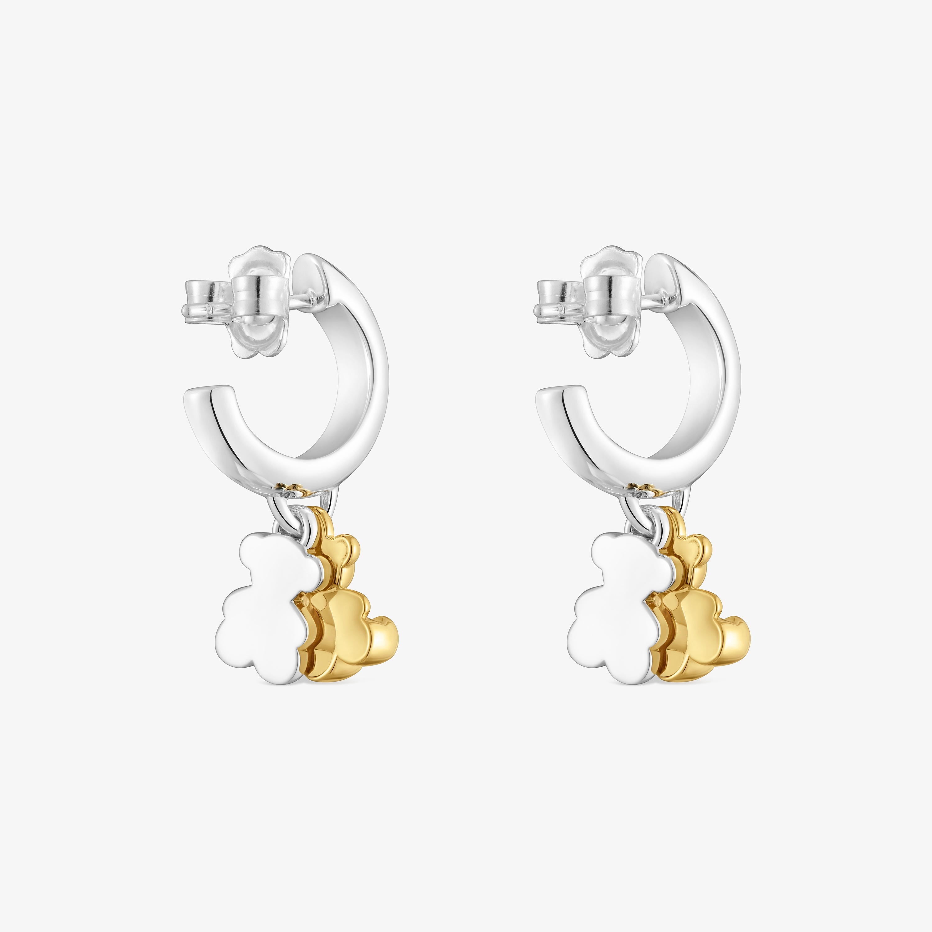 Two-tone double-bear Hoop earrings Bold Bear