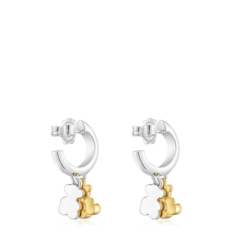Two-tone double-bear Hoop earrings Bold Bear image number 2