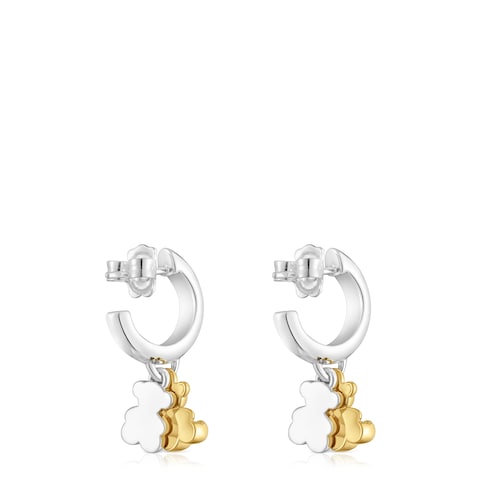 Two-tone double-bear Hoop earrings Bold Bear