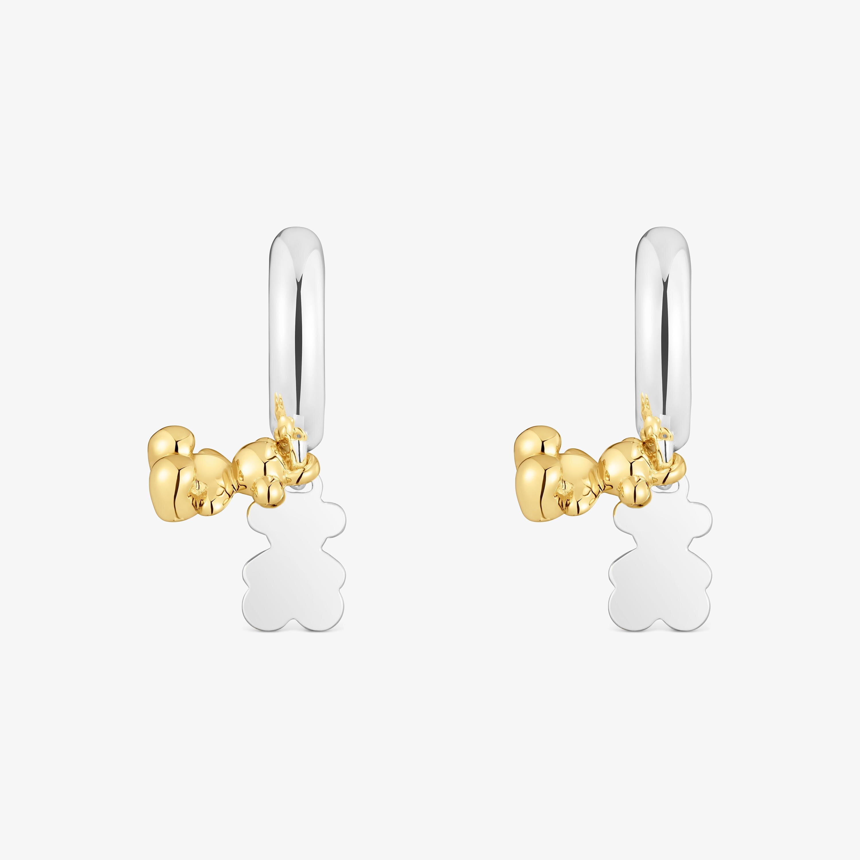 Two-tone double-bear Hoop earrings Bold Bear