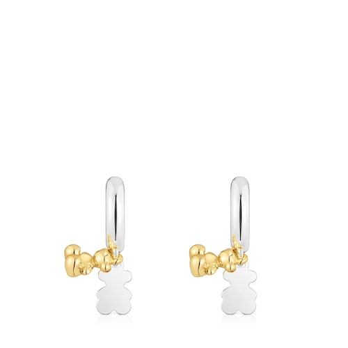 Two-tone double-bear Hoop earrings Bold Bear