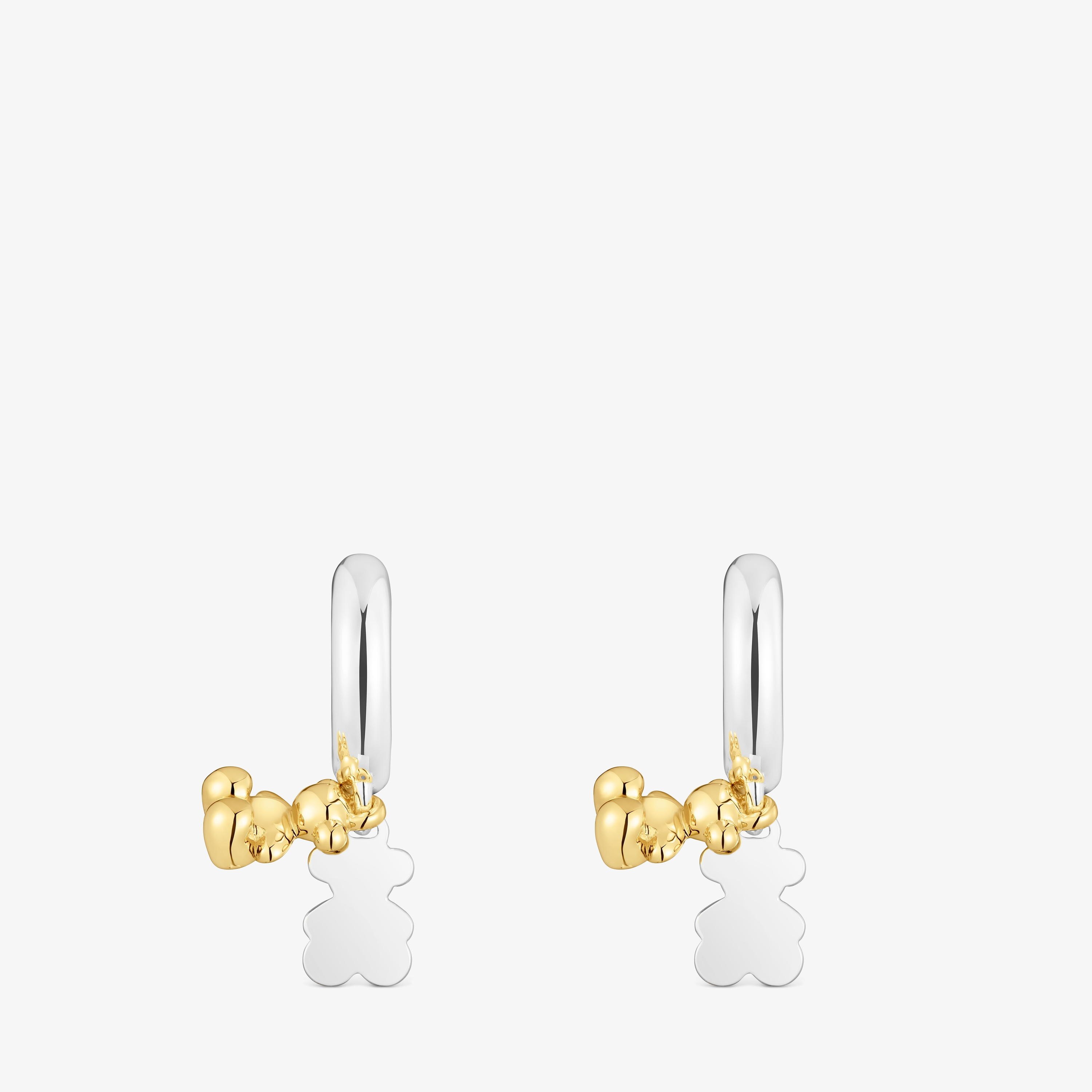 Two-tone double-bear Hoop earrings Bold Bear